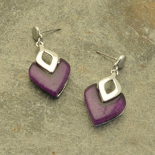 Load image into Gallery viewer, Miss Milly Purple Diamond Earrings
