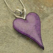 Load image into Gallery viewer, Miss Milly Purple Resin Heart Necklace
