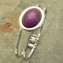 Load image into Gallery viewer, Miss Milly Resin Bracelet Purple Marble
