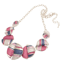 Load image into Gallery viewer, Miss Milly Purple Split Discs Necklace
