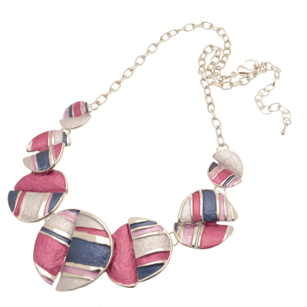 Miss Milly Purple Split Discs Necklace