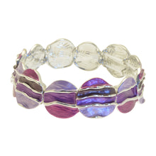 Load image into Gallery viewer, Miss Milly Purple Striped Disc Bracelet
