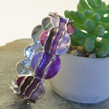 Load image into Gallery viewer, Miss Milly Purple Striped Disc Bracelet
