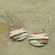 Load image into Gallery viewer, Miss Milly Purple &amp; Aqua Disc Earrings
