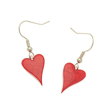 Load image into Gallery viewer, Miss Milly Red Resin Heart Earrings
