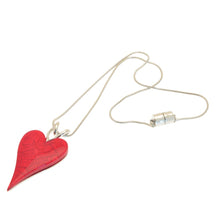 Load image into Gallery viewer, Miss Milly Red Resin Heart Magnetic Necklace

