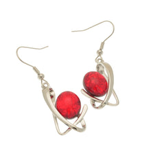 Load image into Gallery viewer, Miss Milly Red Swirl Earrings
