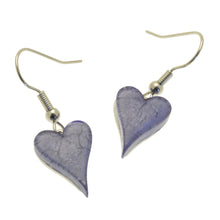 Load image into Gallery viewer, Miss Milly Soft Blue Resin Heart Earrings

