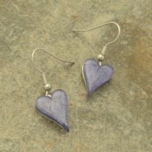 Load image into Gallery viewer, Miss Milly Soft Blue Resin Heart Earrings
