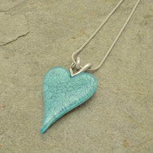 Load image into Gallery viewer, Miss Milly Turquoise Resin Heart Necklace
