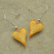 Load image into Gallery viewer, Miss Milly Yellow Resin Heart Earrings

