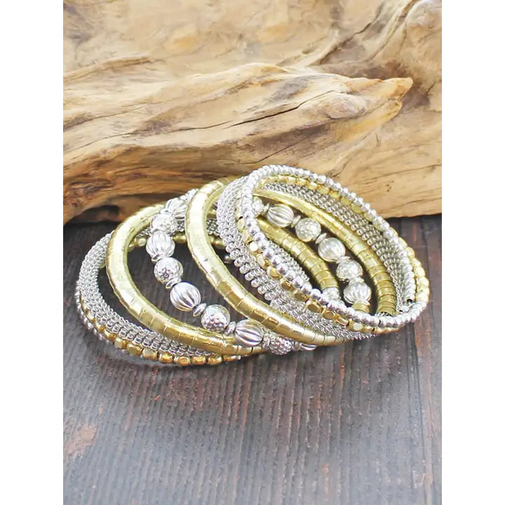 Suzie B Mixed Metal Spiral Cuff