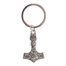 Load image into Gallery viewer, Viking Mjölnir Hammer Keyring

