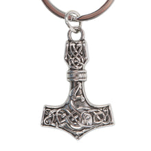 Load image into Gallery viewer, Viking Mjölnir Hammer Keyring

