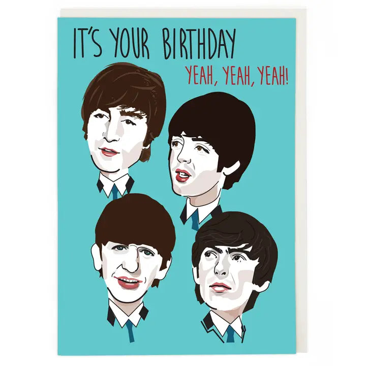 Modern Icons Fab Four Birthday Card