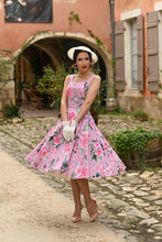 Load image into Gallery viewer, Nellie Pink Floral Swing Dress
