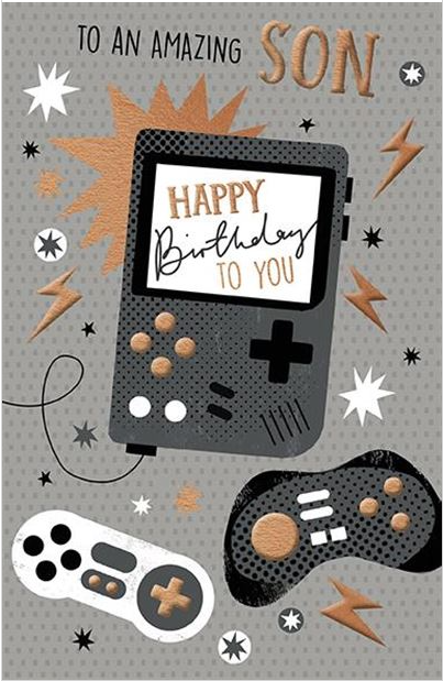 Noir Happy Birthday Son Card