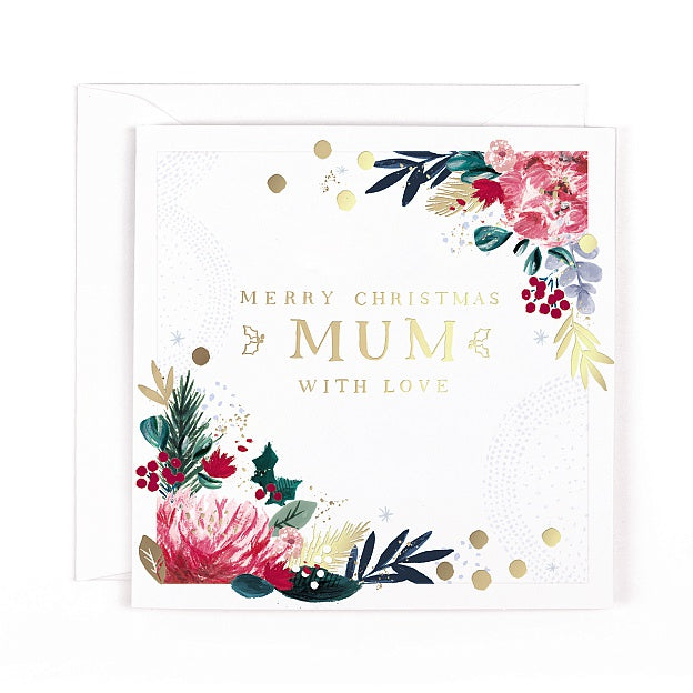 Oh Dotty Christmas Mum With Love Card