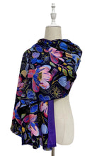 Load image into Gallery viewer, Orchid Floral Scarf Purple
