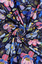 Load image into Gallery viewer, Orchid Floral Scarf Purple
