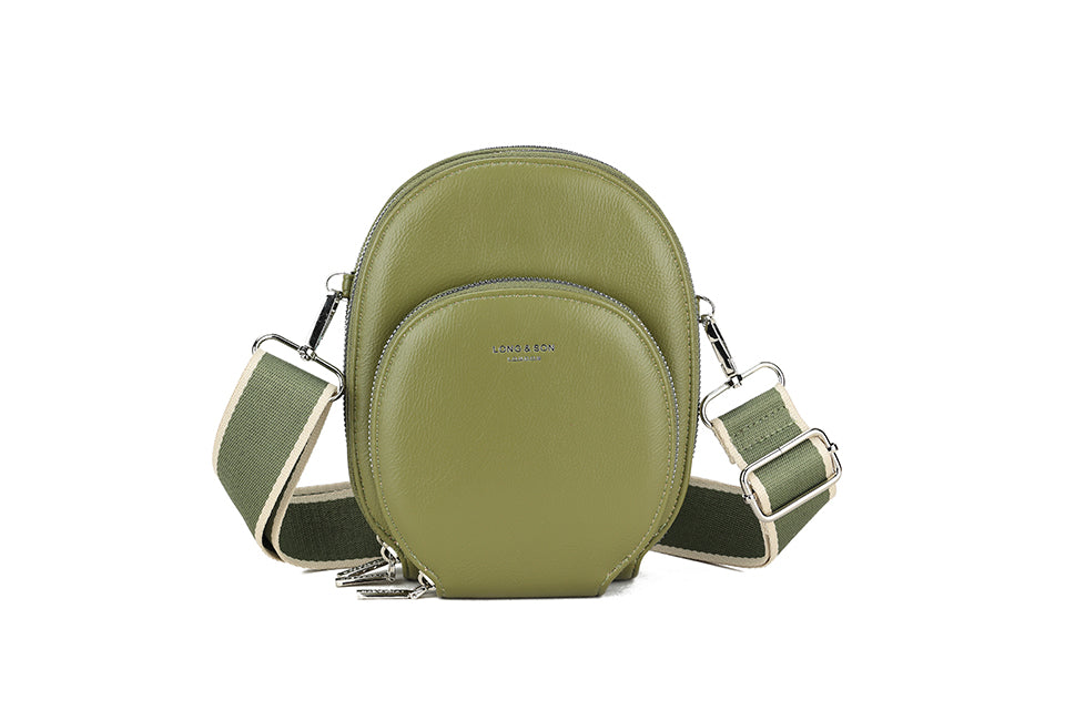 Oval Crossbody Bag Dark Green