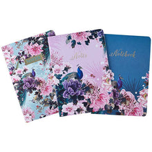 Load image into Gallery viewer, A5 Notebook Triple Pack Peacock
