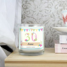 Load image into Gallery viewer, Personalised Age &amp; Name Bunting Candle Jar
