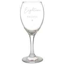 Load image into Gallery viewer, Personalised Age &amp; Name Wine Glass
