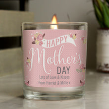 Load image into Gallery viewer, Personalised Floral Mother&#39;s Day Scented Candle
