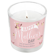 Load image into Gallery viewer, Personalised Floral Mother&#39;s Day Scented Candle
