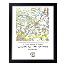 Load image into Gallery viewer, Personalised Framed Map Print Present Day
