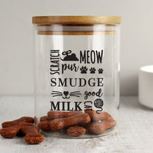 Load image into Gallery viewer, Personalised Glass Cat Treat Jar
