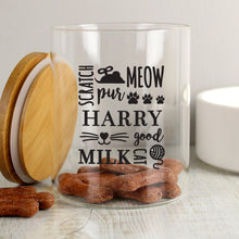 Load image into Gallery viewer, Personalised Glass Cat Treat Jar
