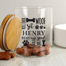 Load image into Gallery viewer, Personalised Glass Dog Treat Jar
