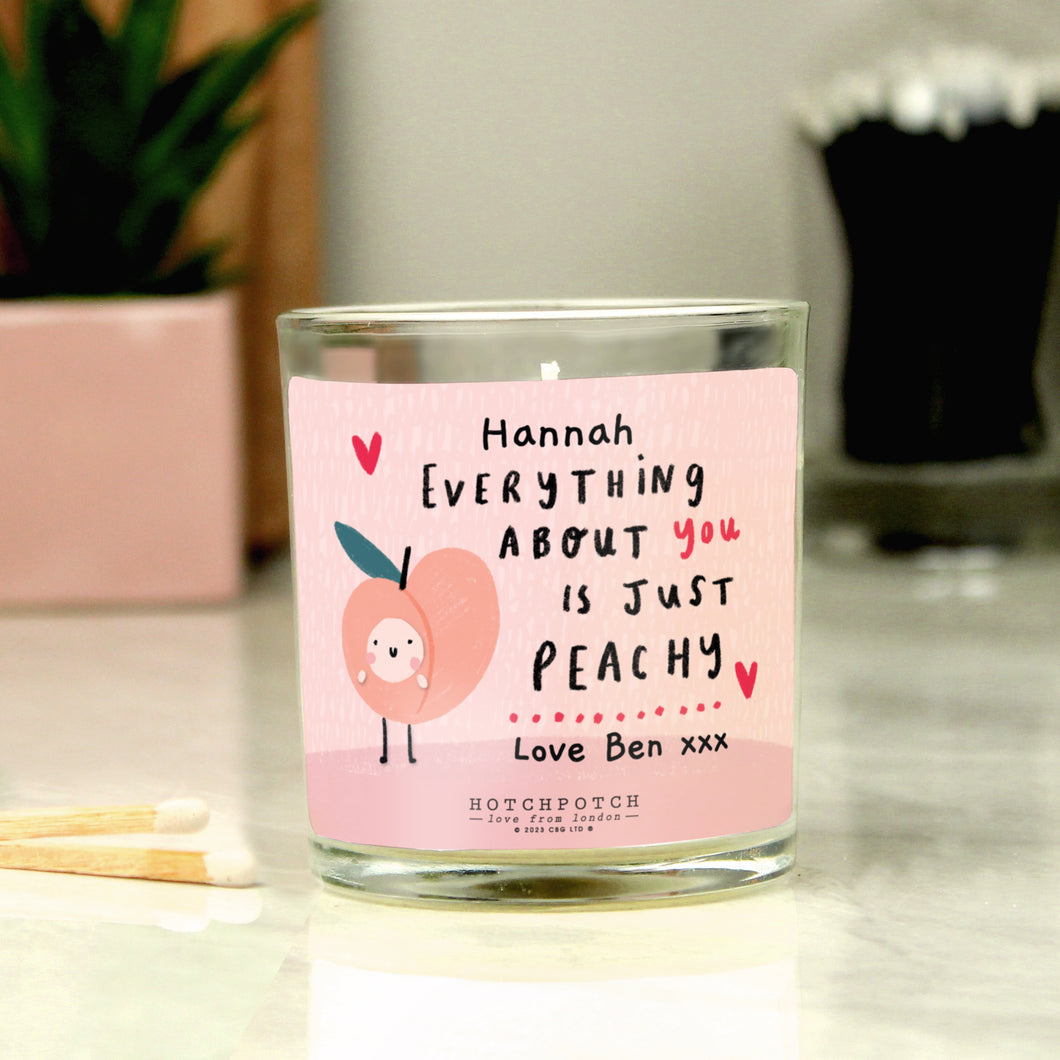 Personalised Hotchpotch Peachy Scented Candle