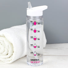 Load image into Gallery viewer, Personalised Hydration Tracker Water Bottle Pink
