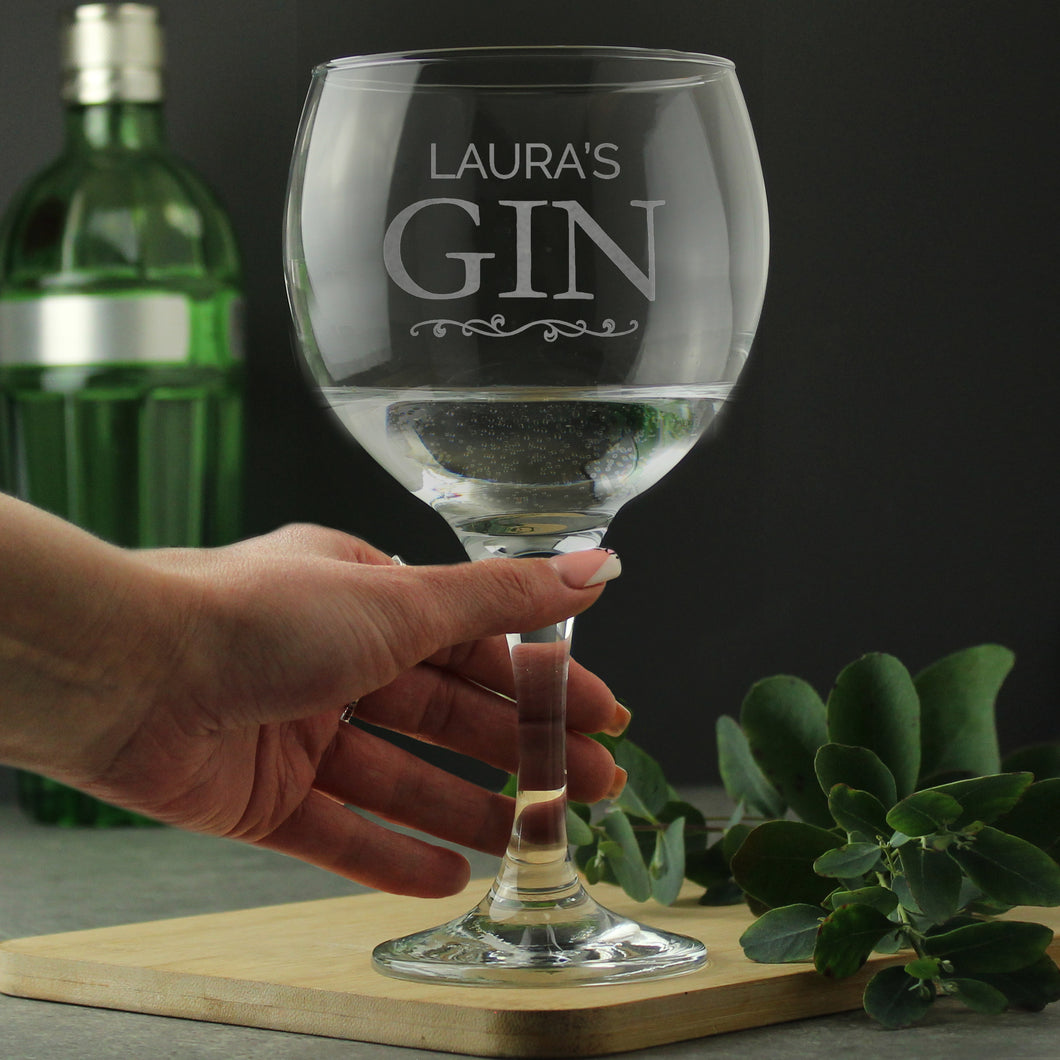 Personalised Gin Balloon Glass