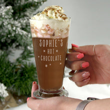 Load image into Gallery viewer, Personalised Stars Hot Chocolate Latte Glass
