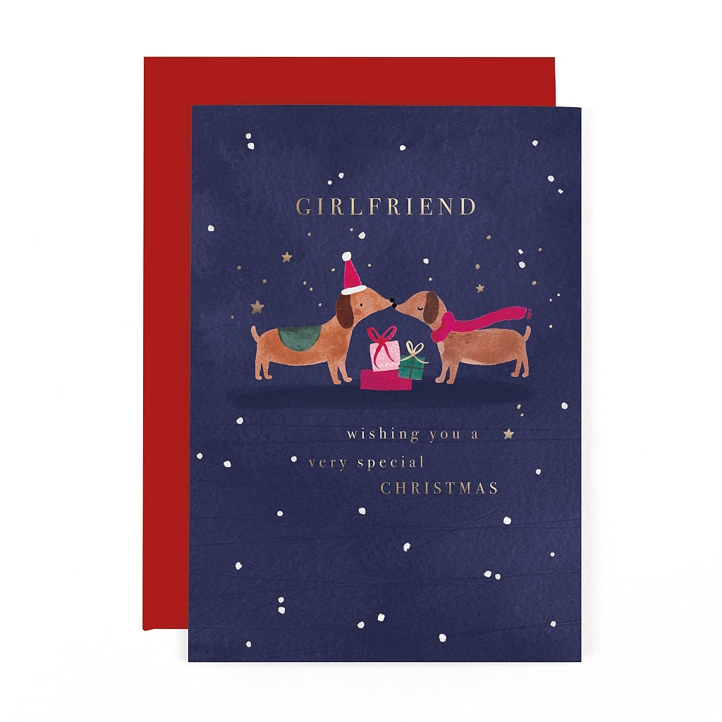 Pixie Christmas Girlfriend Dachsunds Card