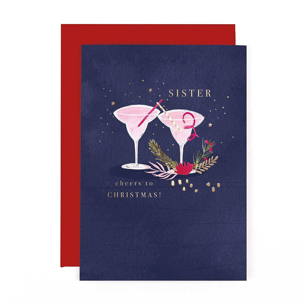 Pixie Christmas Sister Cocktails Card