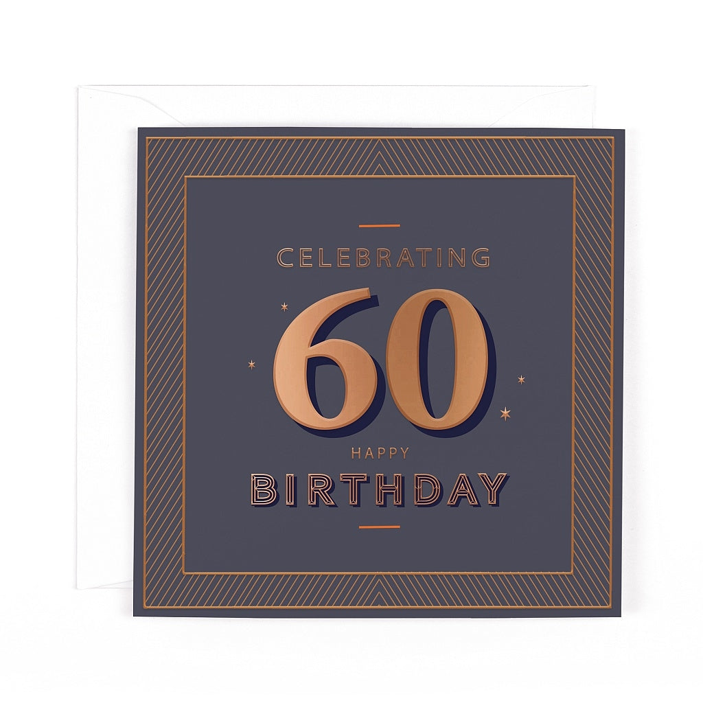 Pocket Square 60th Birthday Card