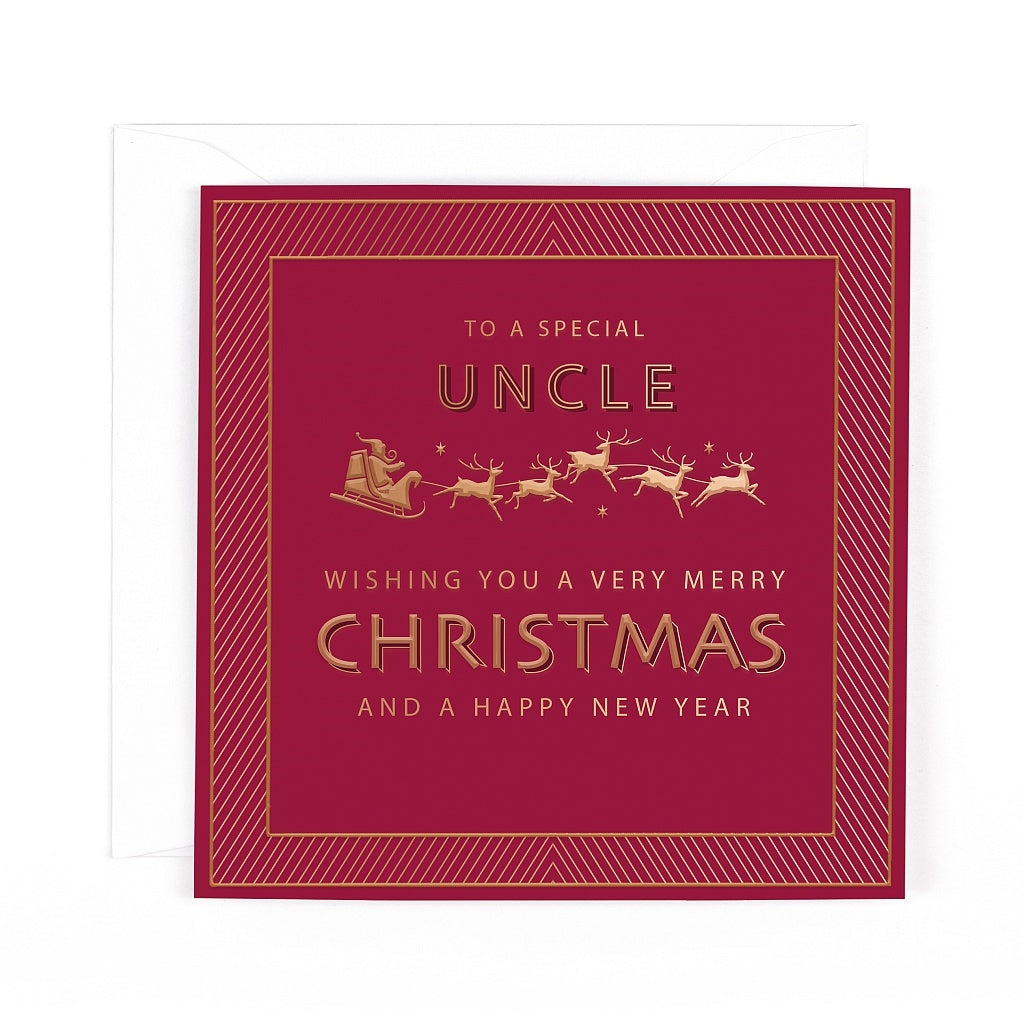 Pocket Square Christmas Uncle Card