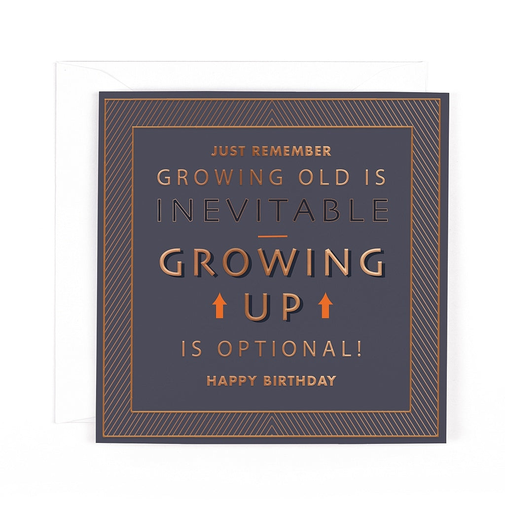 Pocket Square Growing Up Optional Card
