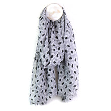 Load image into Gallery viewer, POM Grey Floral Scarf
