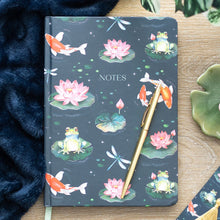 Load image into Gallery viewer, Pond Print A5 Hardback Notebook
