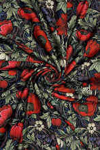 Load image into Gallery viewer, Poppy &amp; Berry Scarf Black
