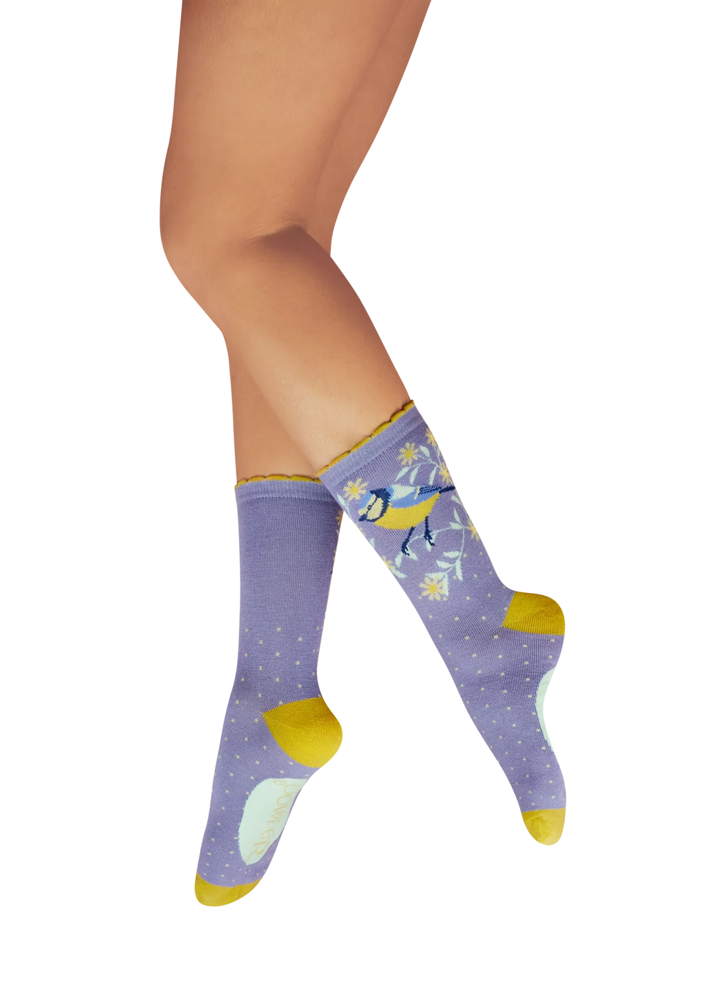 Powder Ankle Socks Blue Tits Lilac