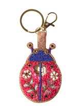 Load image into Gallery viewer, Powder Beaded Ladybird Keyring
