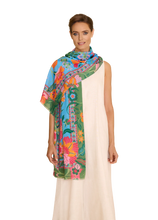 Load image into Gallery viewer, Powder Cotton Scarf Folky Floral
