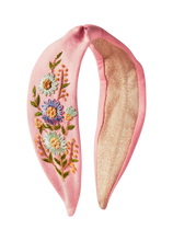 Load image into Gallery viewer, Powder Embroidered Headband Perfect Posie Pink
